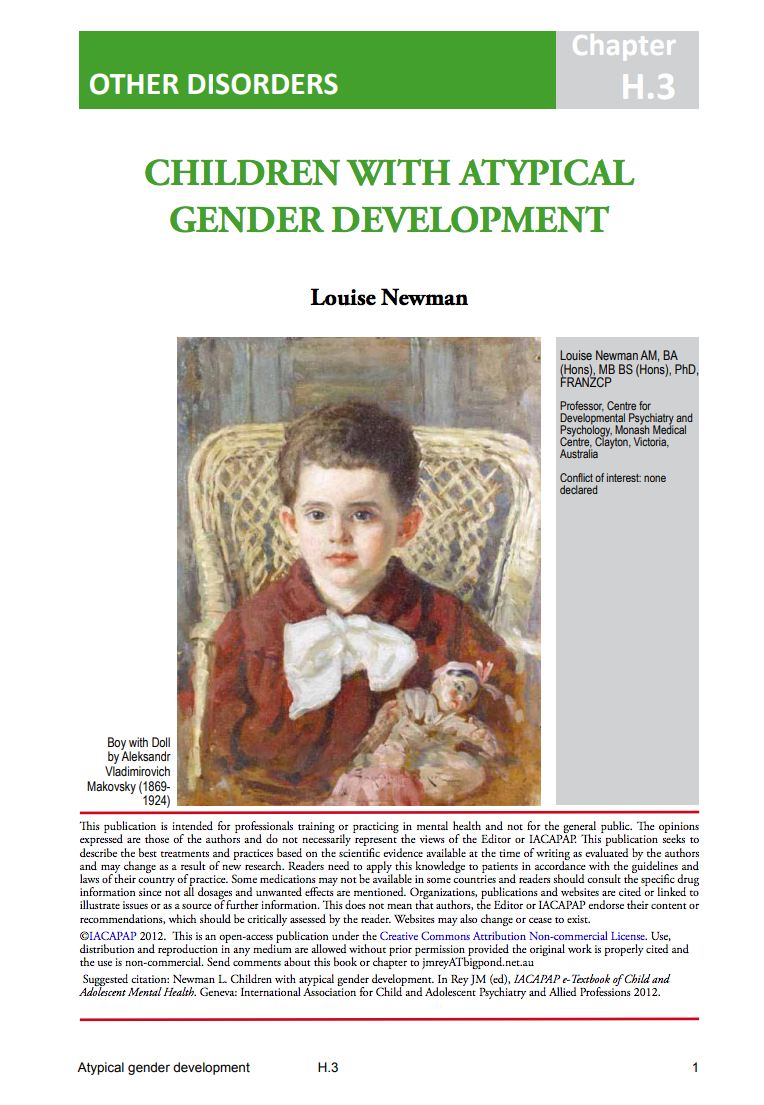 CHILDREN WITH ATYPICALGENDER DEVELOPMENT