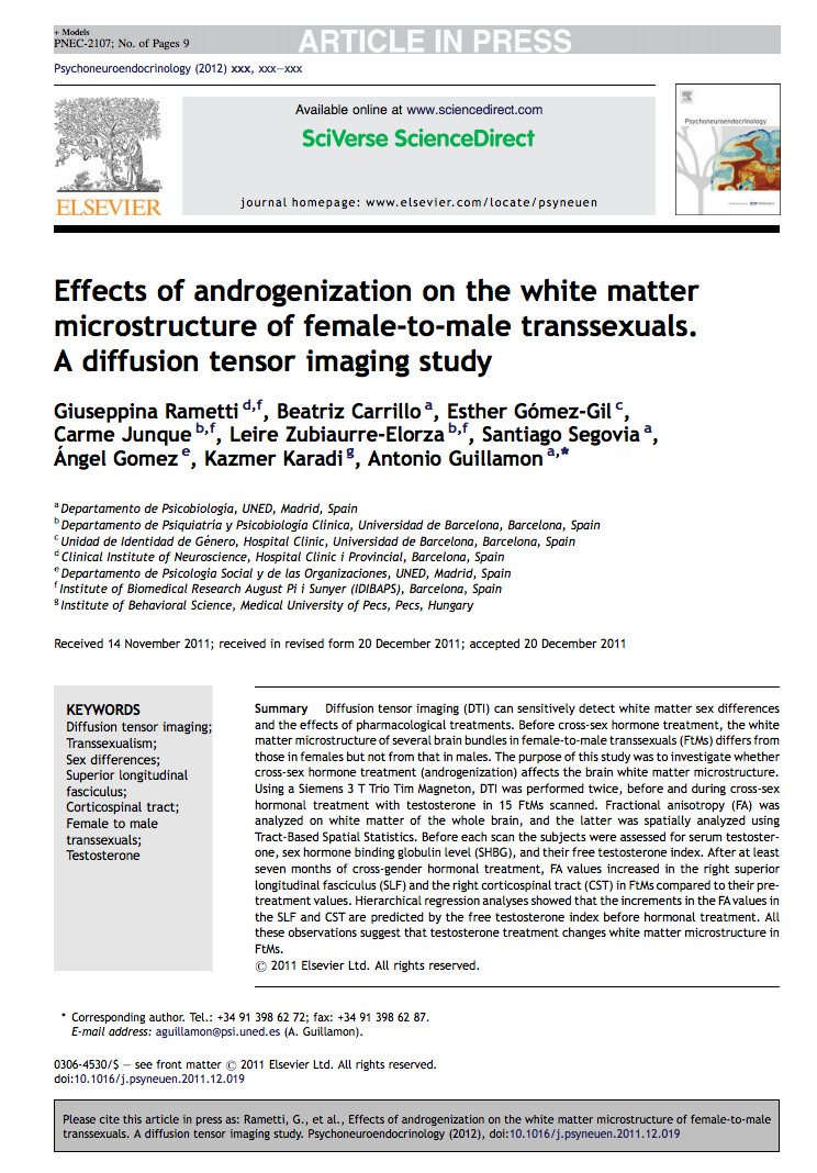 female-to-male transsexuals. Kjønnsdysfori