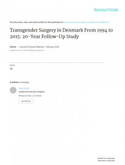 Transgender Surgery in Denmark From 1994 to 2015_ 20-Year Follow-Up Study kjønnsdysfori