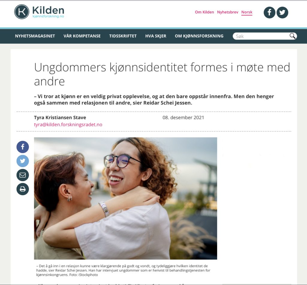 – Kjønnsinkongruens er en medisinsk diagnose, mens trans er en identitet som noen med kjønnsinkongruens identifiserer seg med, forklarer Jessen.